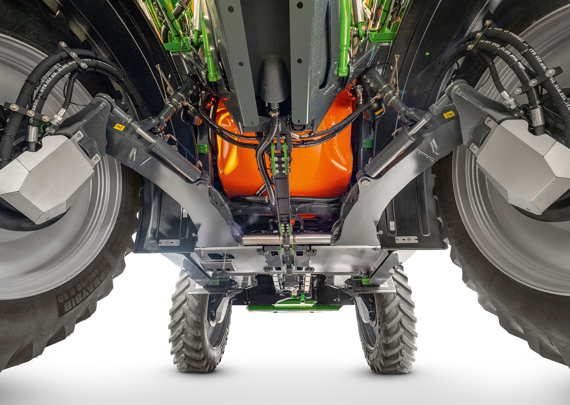 Podwozie z adaptacyjnym układem jego kontroli (© AMAZONE: Pantera7004_d0_kw_Q3174834_d1_250821_GO.jpg) Fahrwerk mit adaptiver Fahrwerksregelung