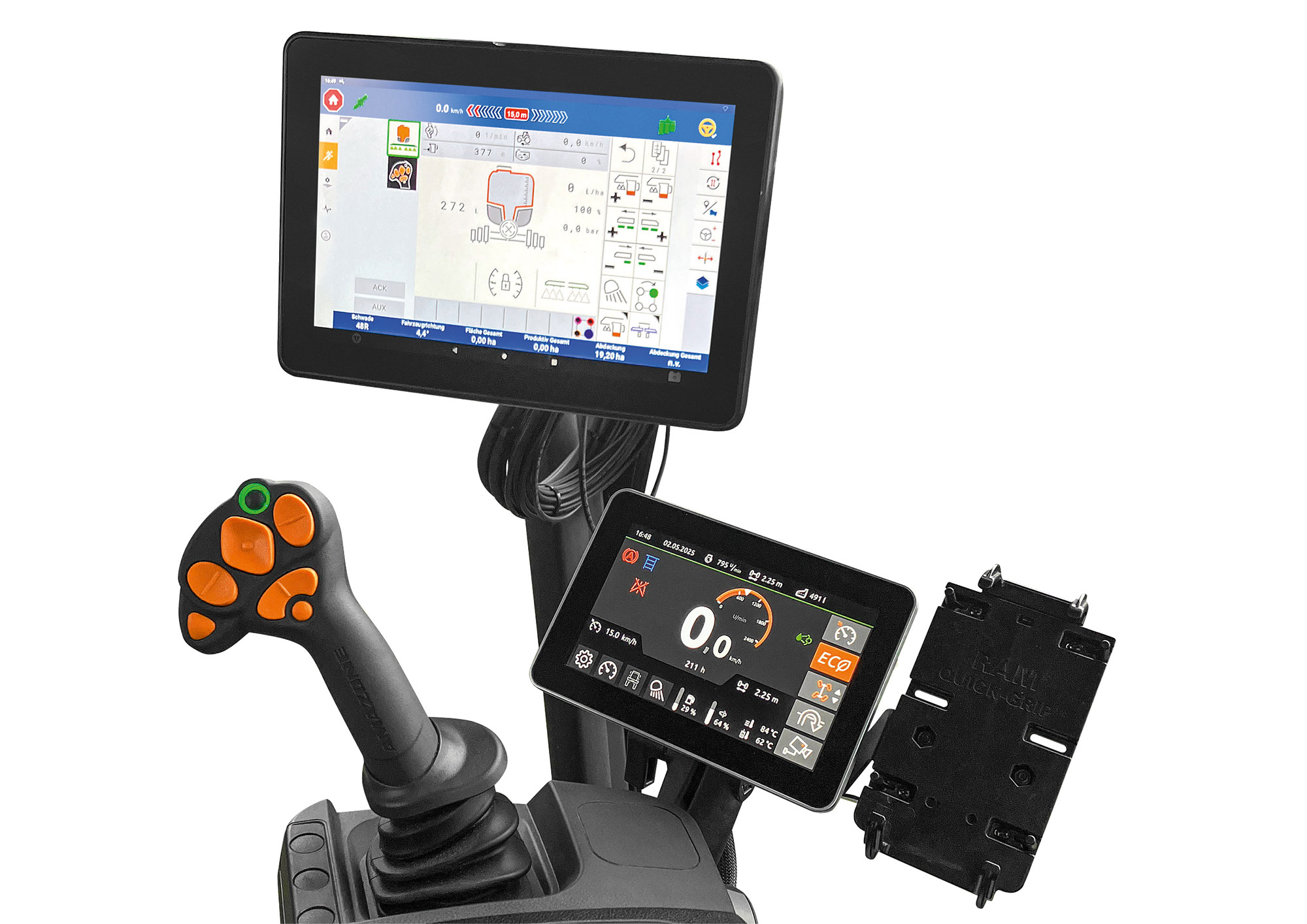 Trimble GFX 1260 w połączeniu z AMAZONE AmaDrive (© AMAZONE: Trimble_Terminal_d0_jf_IMG_1254_d1_250721_d1_250729_GO.jpg) Trimble GFX 1260 in Kombination mit dem AMAZONE AmaDrive
