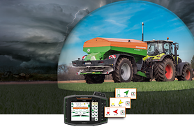 System AMAZONE WindControl zapewnia optymalny rozkład poprzeczny także przy bocznym wietrze