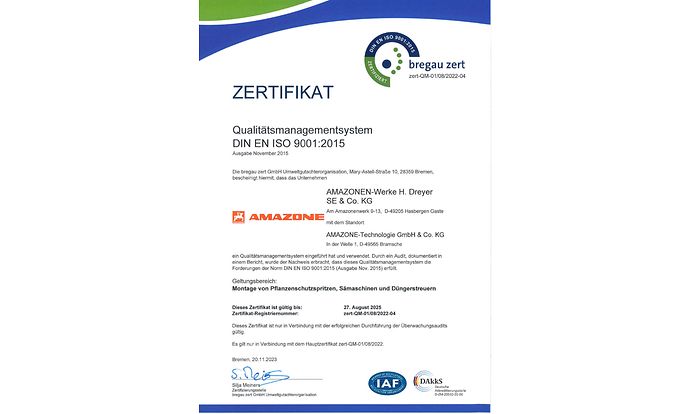 certyfikat QM 01-08-2019-04_Amazone Technologie Bramsche